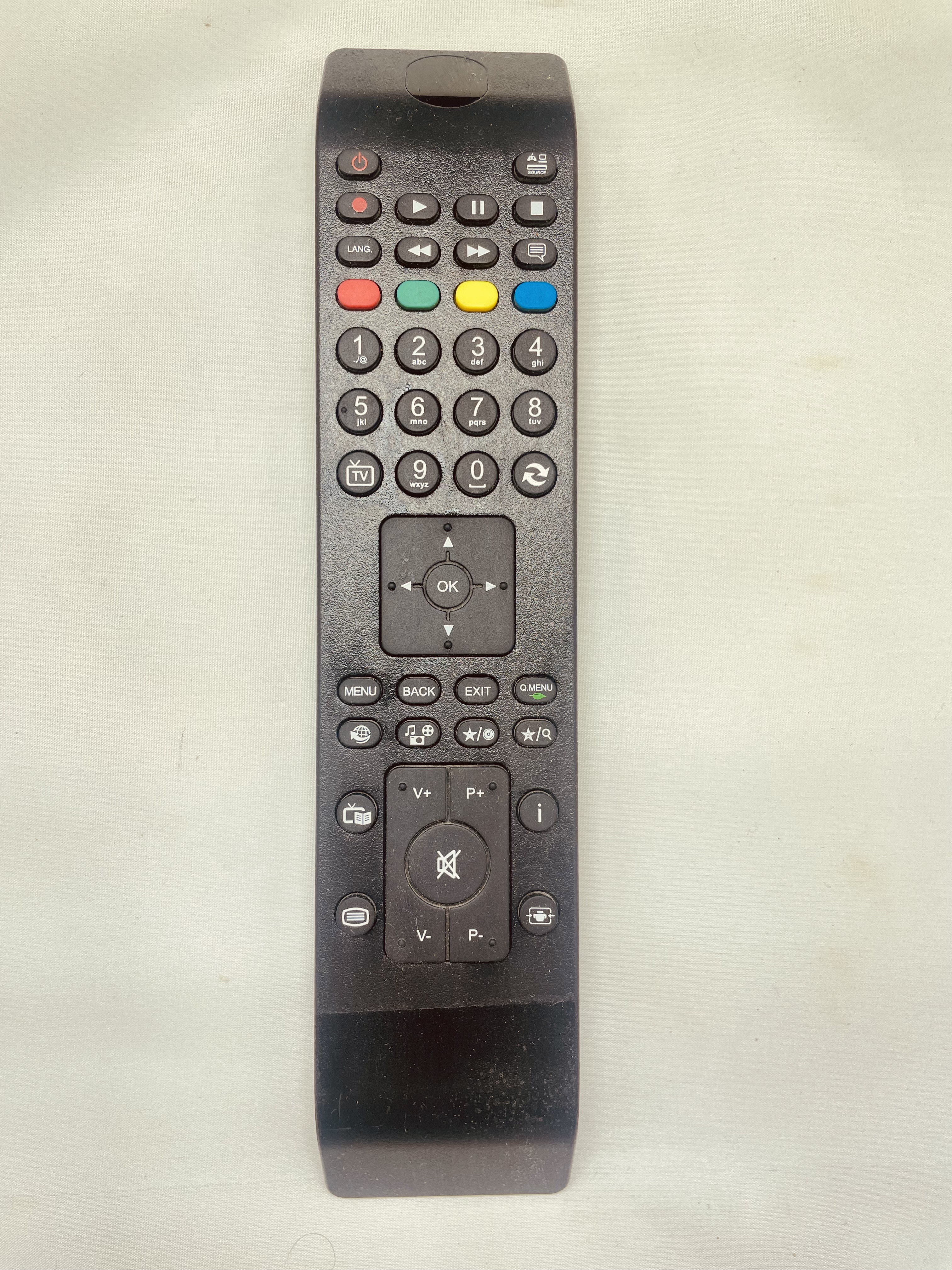 Uniwersalny pilot do telewizora TV Q.Menu czarny