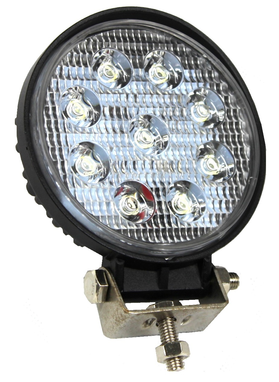 Lampa robocza okrągła halogen 9 LED mocna