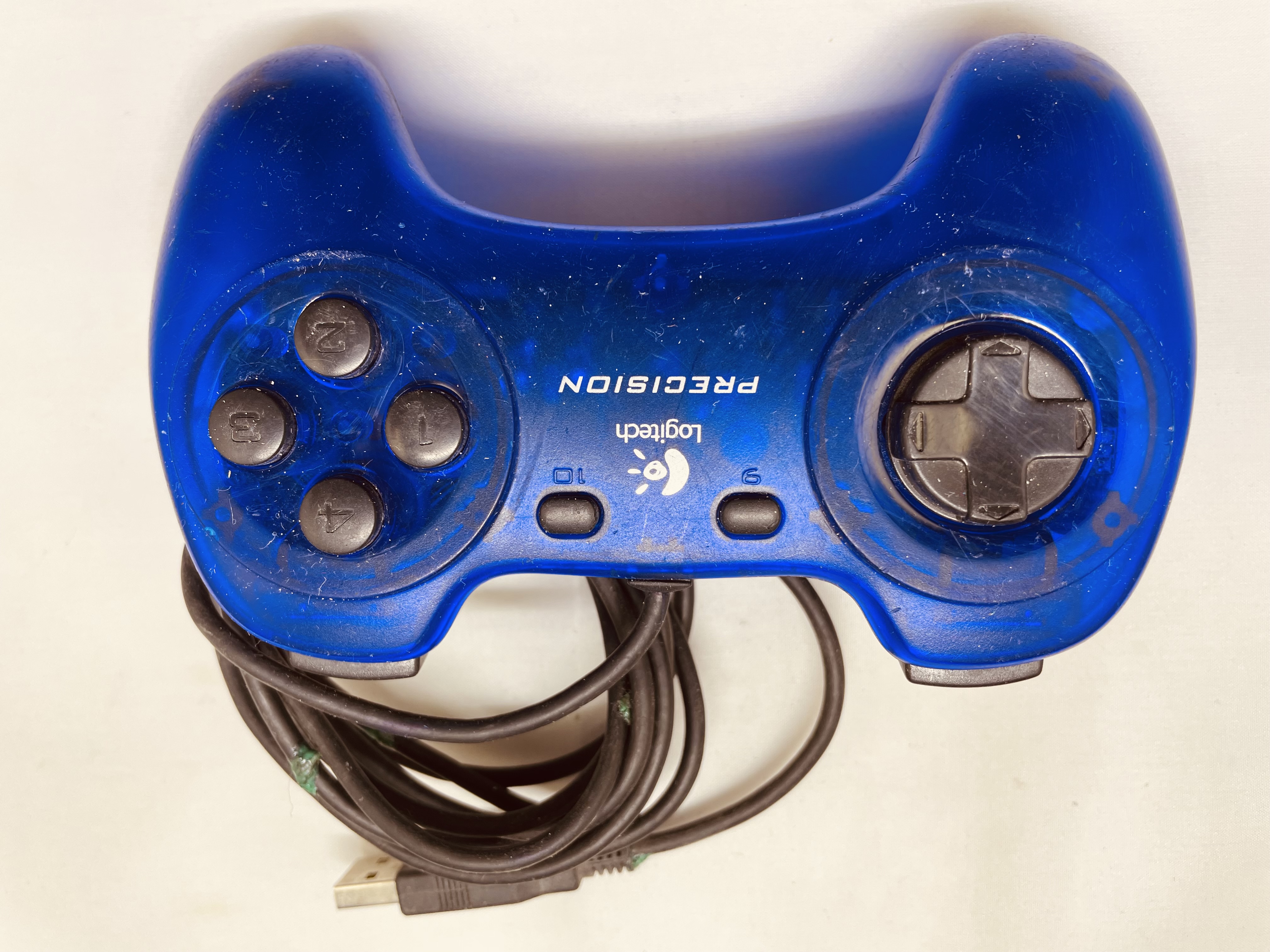 Niebieski pad kontroler Logitech Precision USB PC/PS3