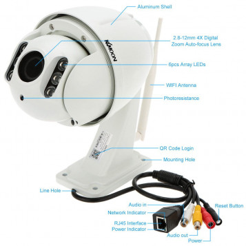 Bezprzewodowa kamera  Kkmoon H.264 SD27W wifi 1080p FullHD