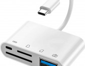 Czytnik kart SD USB-C Adapter USB OTG 4w1 TF – zdjęcie 1