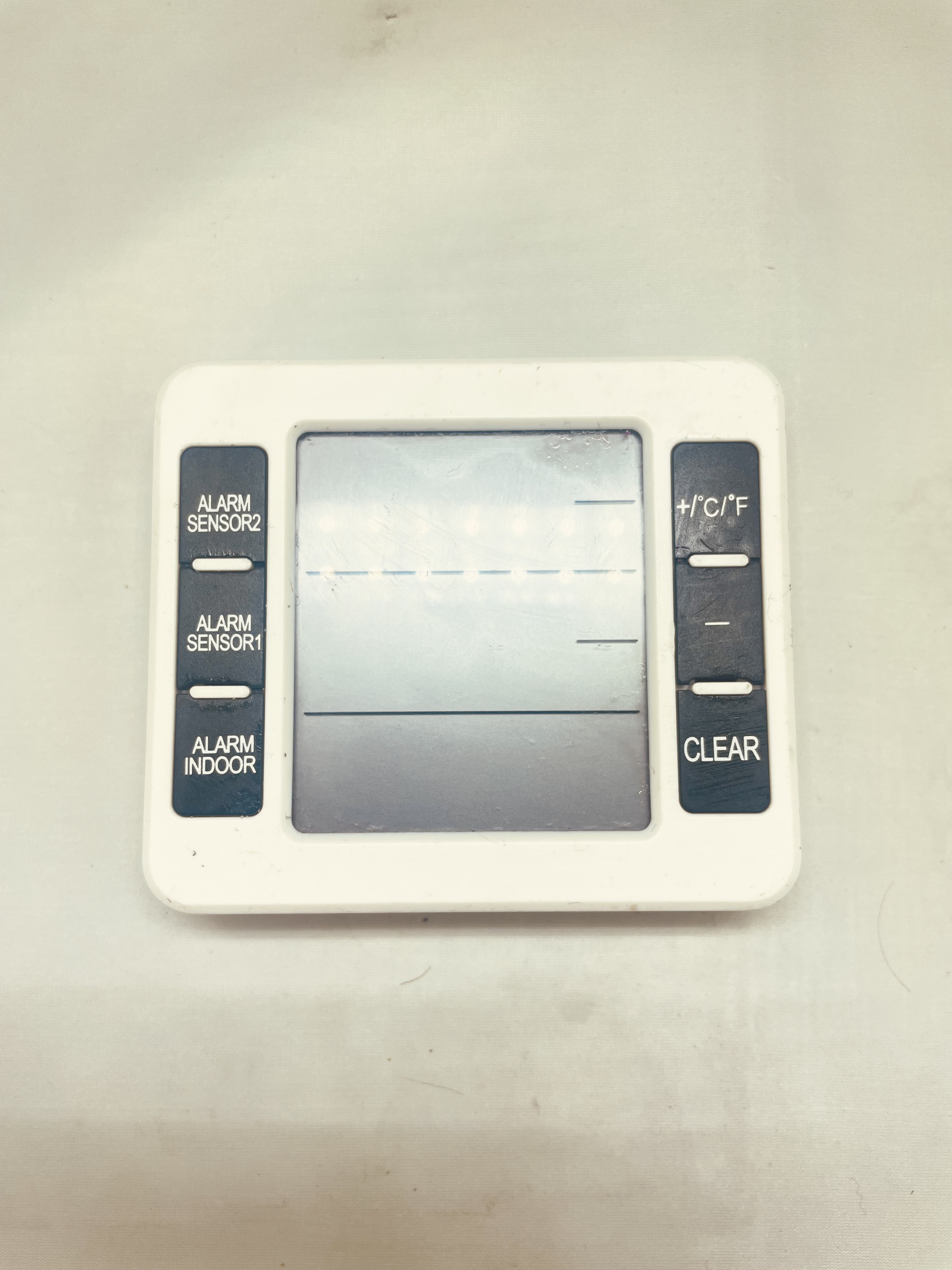 Alarm budzik stacja pogody biały