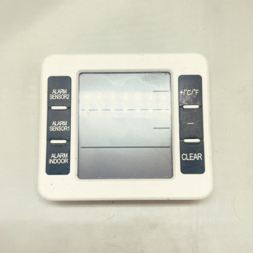 Alarm budzik stacja pogody biały