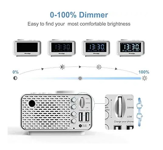 Małe cyfrowe radio FM z budzikiem REACHER K2-Pro