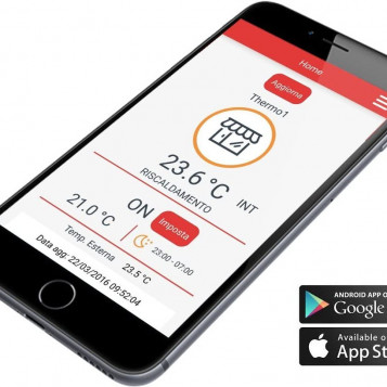 Bezprzewodowy termostat ścienny WiFi Smart Vemer Tuo VE785700