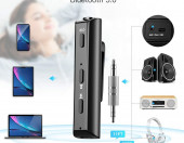 Odbiornik adapter audio Bluetooth 4.2 AUX CVC6.0 z klipsem AGPTEK – zdjęcie 1
