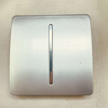 Single light switch gray silver