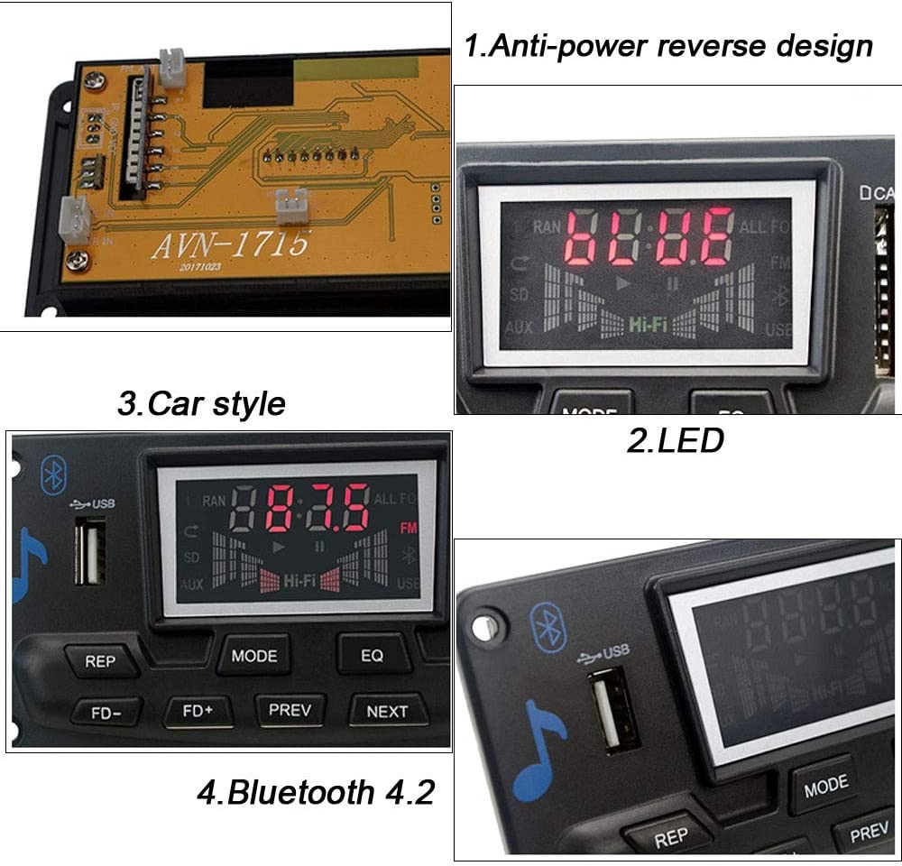Samochodowy odtwarzacz transmiter MP3 USB Bluetooth 12V