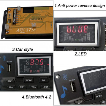 Samochodowy odtwarzacz transmiter MP3 USB Bluetooth 12V