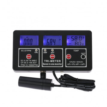 Miernik jakości wody LCD ORP / pH / RH / EC / CF / TDS  7 w 1