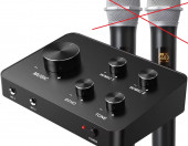 Profesjonalny przenośny mikser audio karaoke UHF, HDMI i AUX In/Out – zdjęcie 4