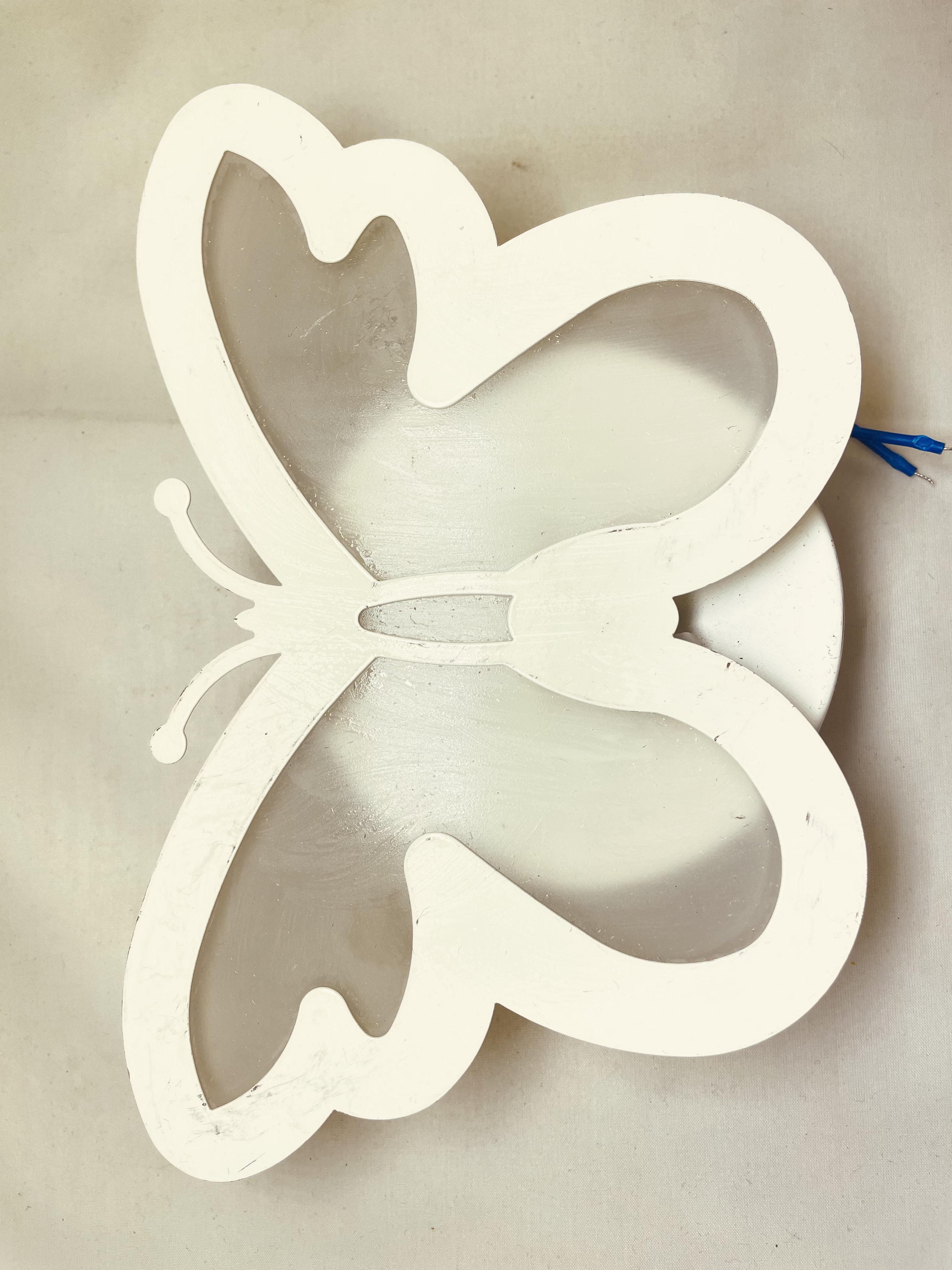 Biały motyl LED kinkiet oświetlenie ścienne