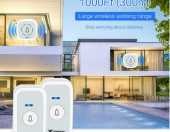 Bezprzewodowy nadajnik dzwonek do drzwi IP55 Tenswall – zdjęcie 2