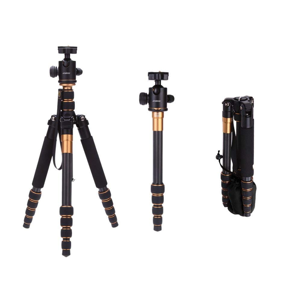 Statyw węglowy z głowicą kulową Andoer Pro Tripod Q666C