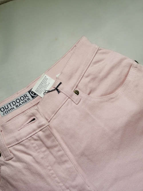 Różowe jeansowe spodnie damskie Outdoor John Baner
