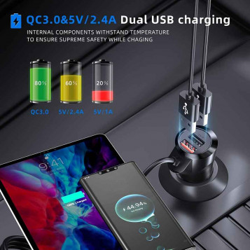 Uchwyt samochodowy na telefon transmiter FM Bluetooth USB SOYUKI