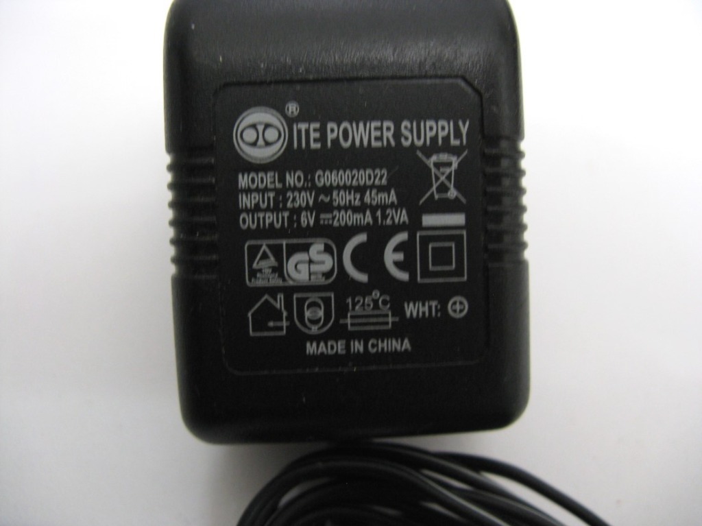 Ładowarka G060020D220 6V 200mAh