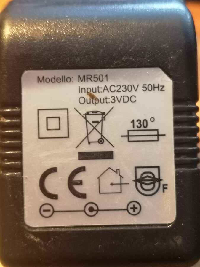 Zasilacz sieciowy MR501 3V 500mAh