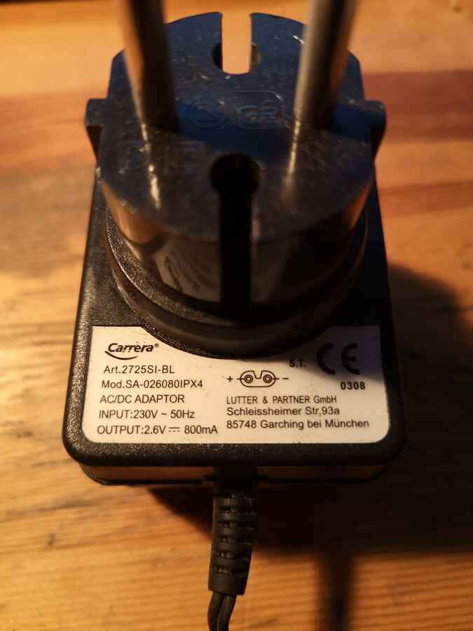 Ładowarka sieciowa Carrera SA-026080IPX4 2.6V 800mA