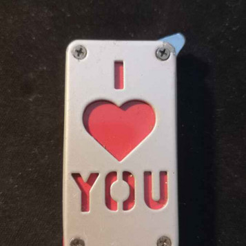 Zaplniczka żarowa I LOVE YOU niemiecka