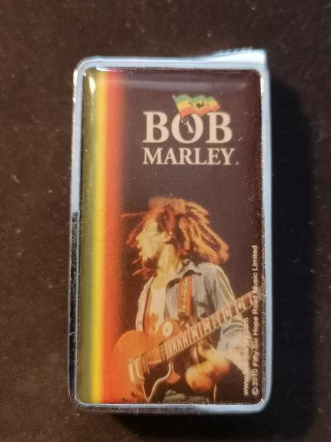 Zapalniczka gazowa Bob Marley niemiecka czarno-srebrna
