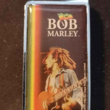 Zapalniczka gazowa Bob Marley niemiecka czarno-srebrna
