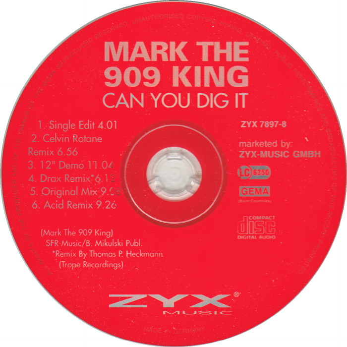Płyta kompaktowa muzyka Mark The 909 King Can You Dig It CD