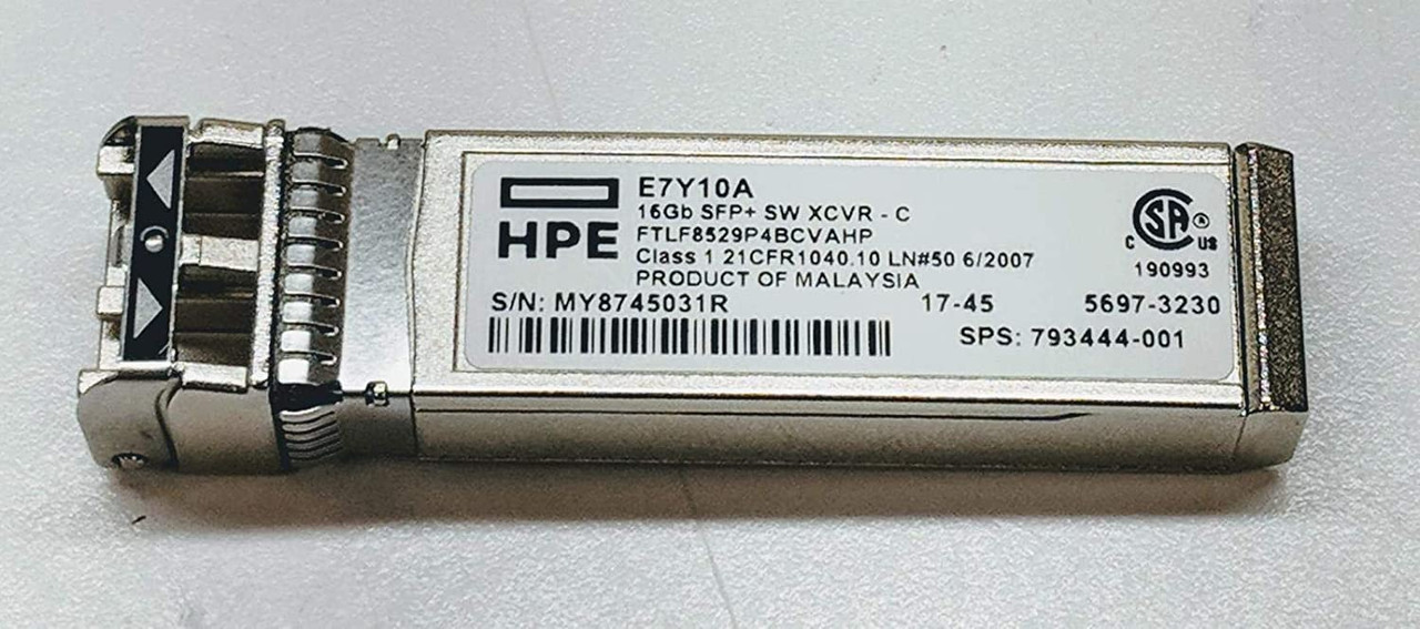 Moduły światłowodowe HPE E7Y10A 16Gb SFP+ SW 1-pack C Temp XCVR