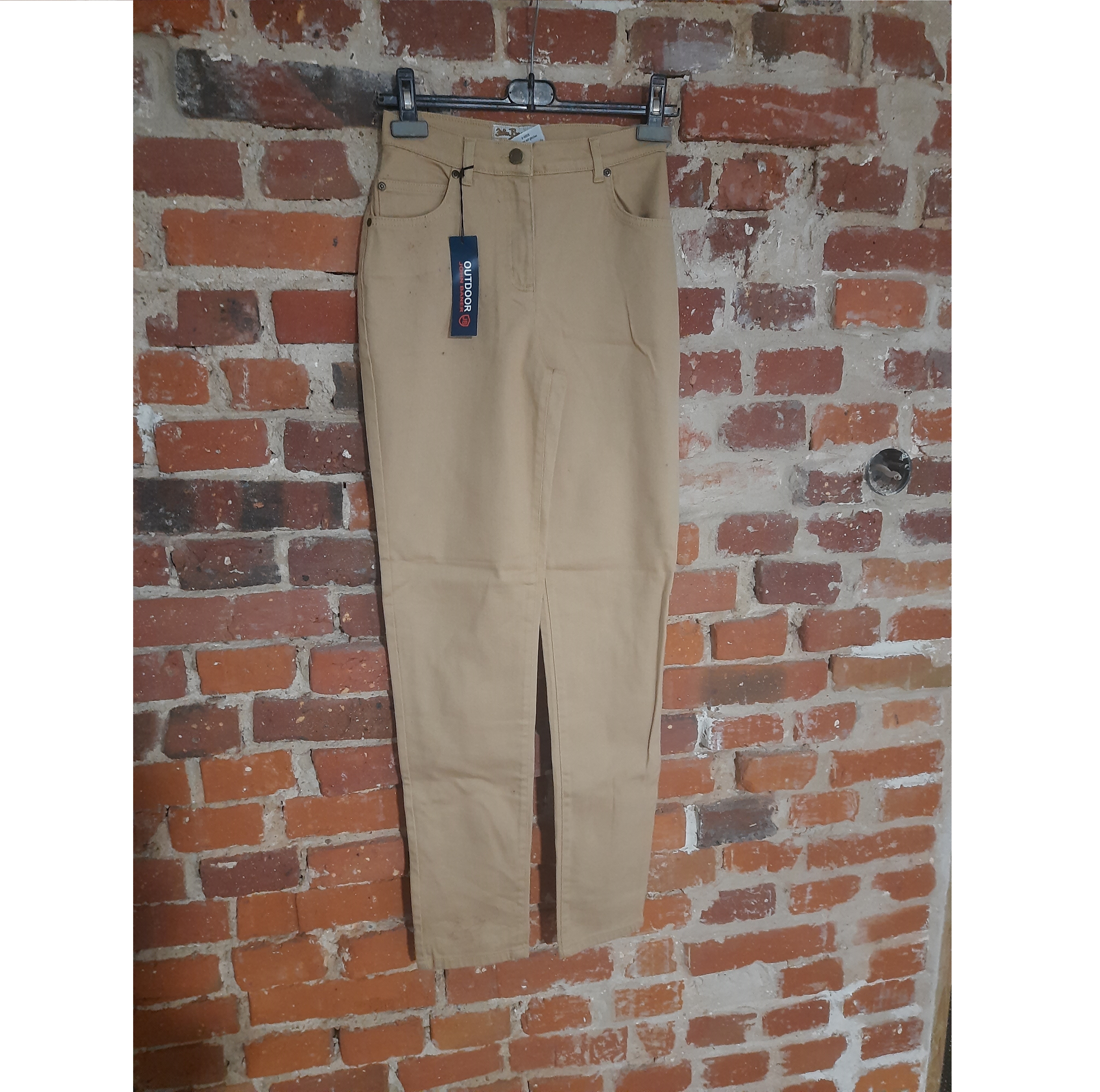 Spodnie damskie jeansowe w kolorze beżowym John Baner Jeanswear