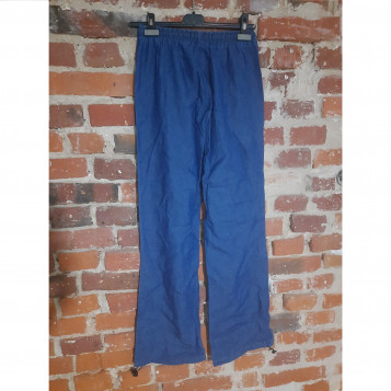 Luźne spodnie damskie jeansowe ze ściągaczami Casual Wear