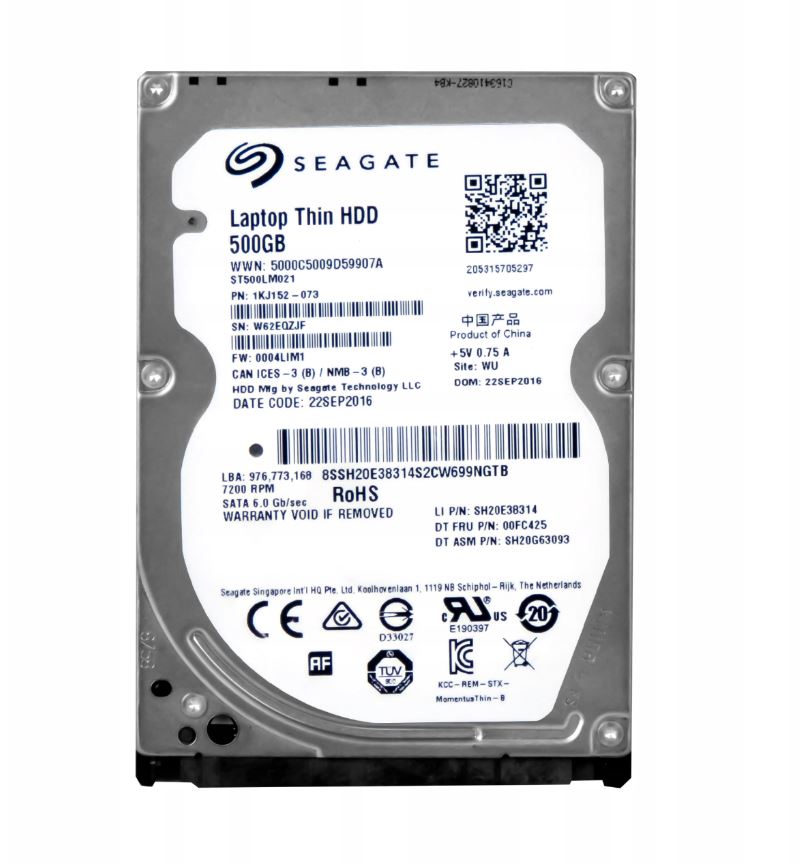 Dysk wewnętrzny HDD Seagate ST500LM021 500GB 2.5'' SATA III