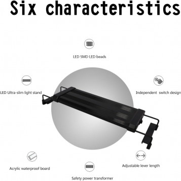 Oświetlenie LED do akwarium 36 diod LED Simbr HA-AQL-030