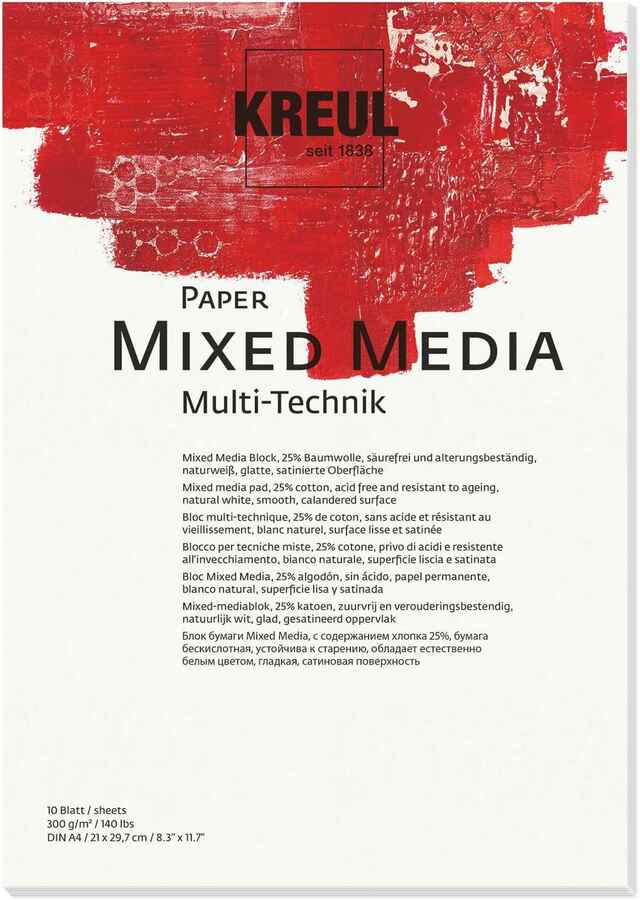 Papier artystyczny KREUL Paper Mixed Media 25% bawełna