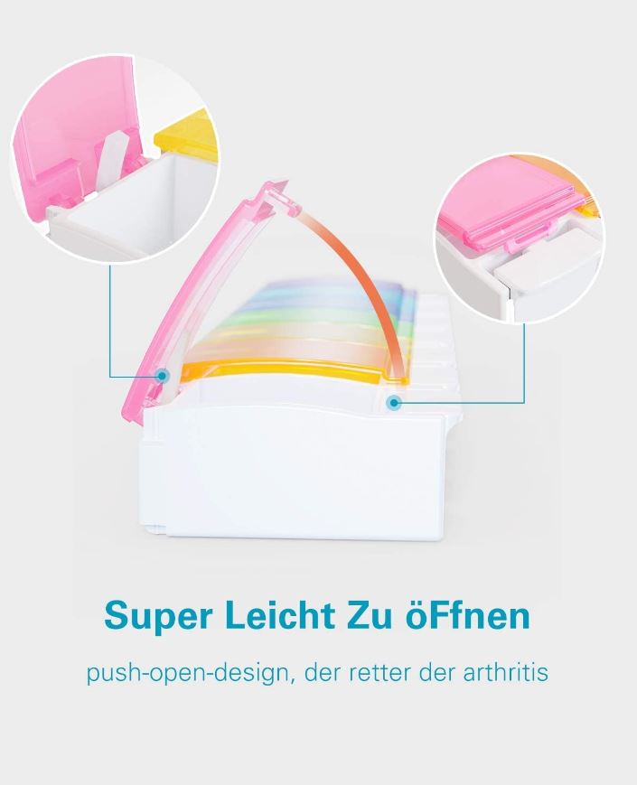 Pudełko organizer na tabletki na każdy dzień tygodnia Eono 7 Day Pill Box