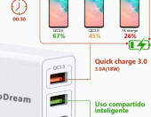 Oryginalna ładowarka sieciowa 3-porty USB QC 3.0 Deep Dream – zdjęcie 2