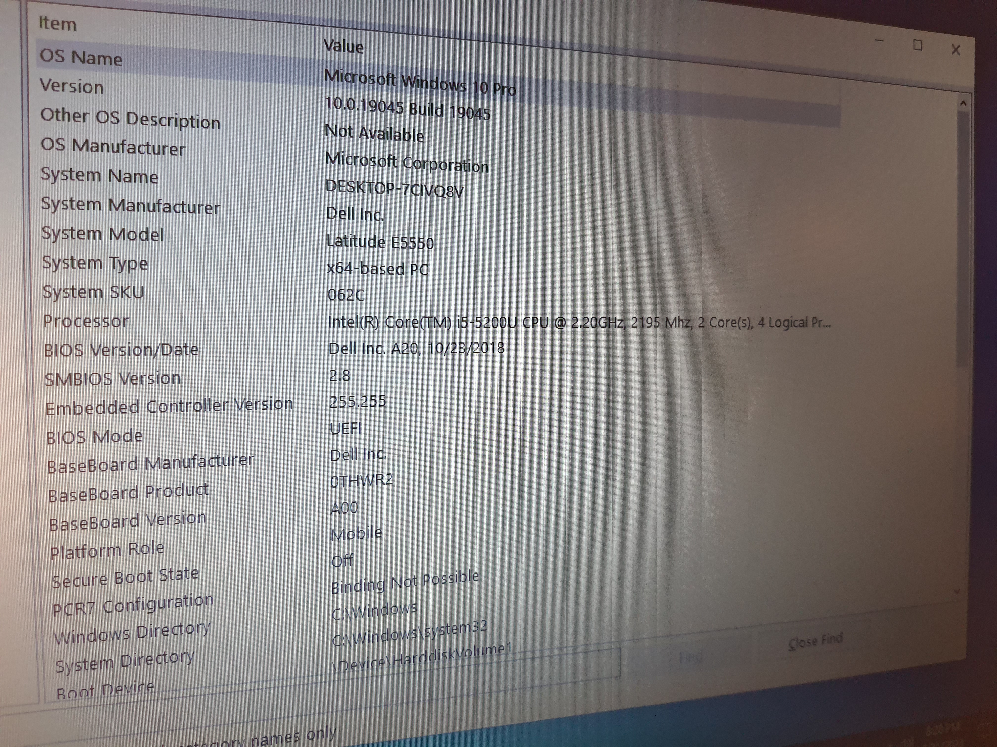 Laptop Dell Latitude 15 E5550  i5-5200U 8GB RAM 256GB SSD M.2