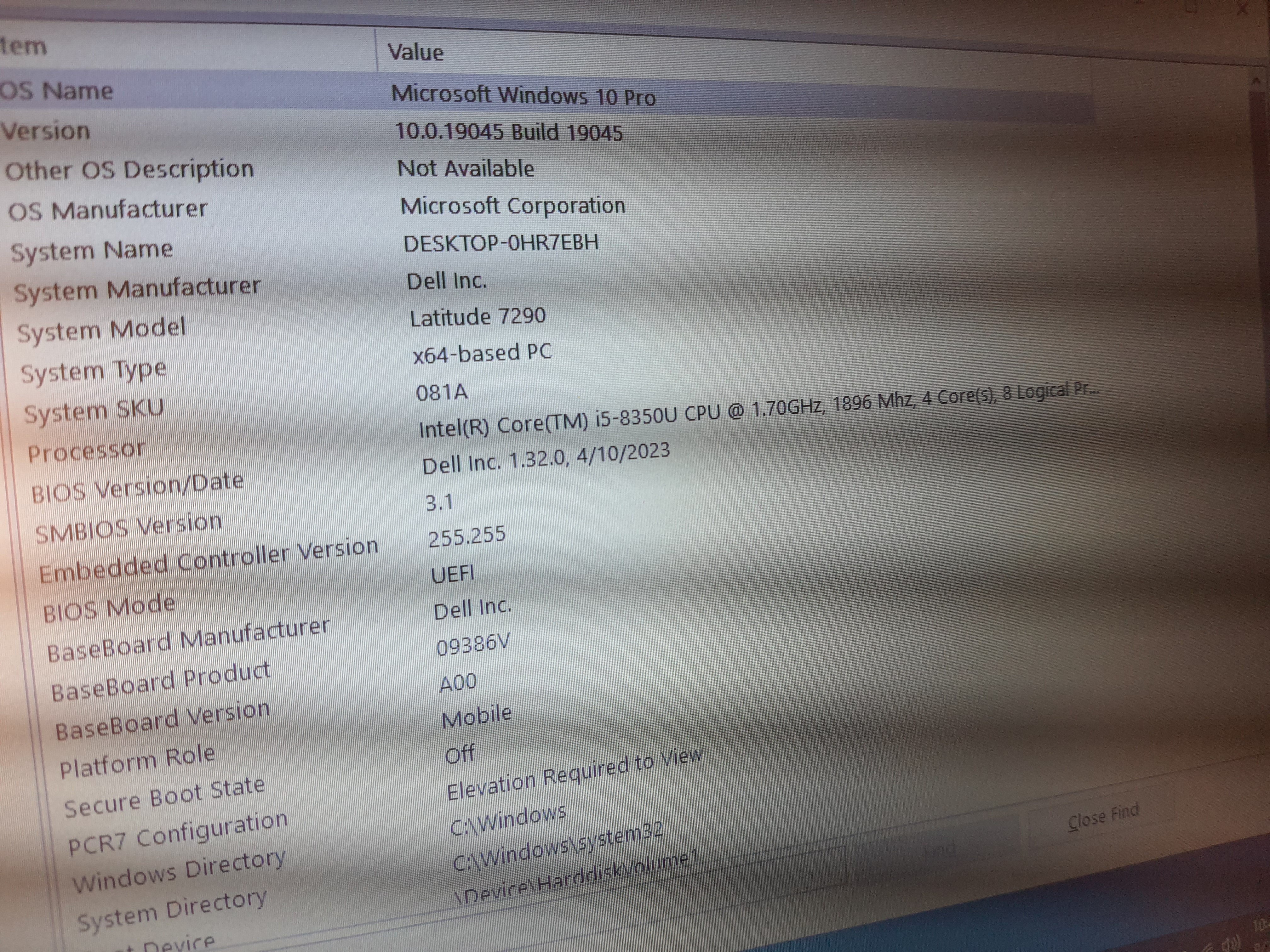 Laptop Dell Latitude 12 E7290 i5-8350U 8GB RAM 256GB SSD M.2