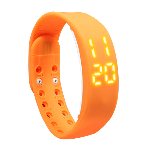 Wielofunkcyjny krokomierz Smartband USB 3D W2 pomarańczowy