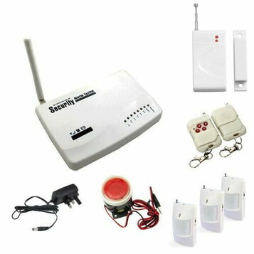 Kompletny bezprzewodowy alarm GSM 3 czujniki + syrena