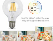 Żarówka E27 LED filament 600lm Ciepła 8W~65W Albrillo – zdjęcie 5