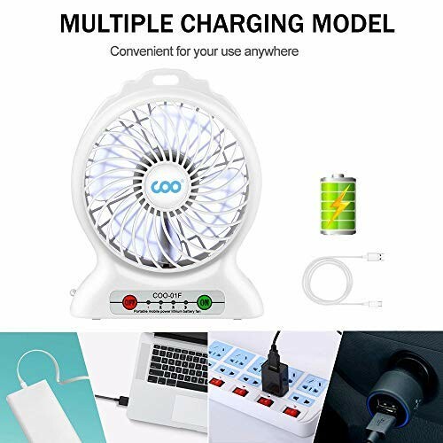 Wentylator wiatrak powerbank usb + ogniwo 18650