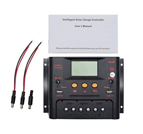Regulator ładowania słonecznego 50A panel słoneczny 12V 24V PWM