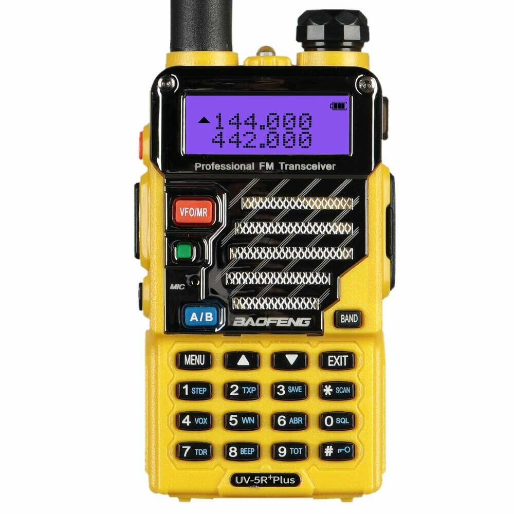Krótkofalówka walkie-talkie BAOFENG UV-5R PLUS żółta