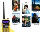 Krótkofalówka walkie-talkie BAOFENG UV-5R PLUS żółta – zdjęcie 4