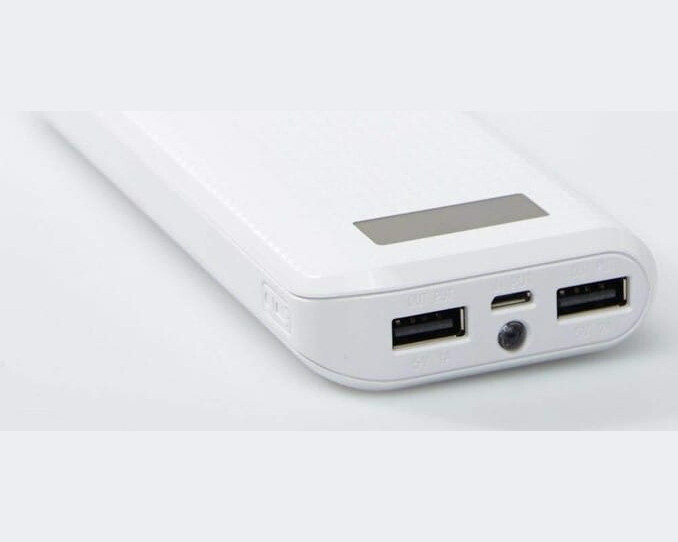 Powerbank Remax proda 20000mah 2 porty USB LED biały