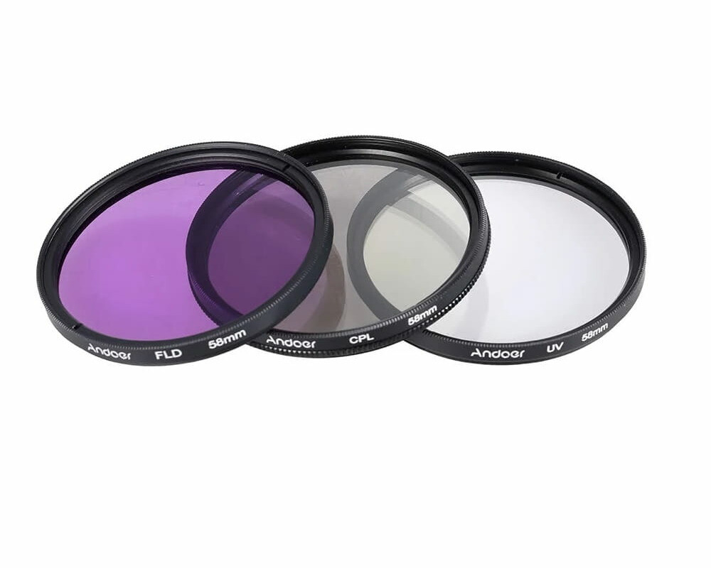 Filtry polaryzacyjne Andoer  52mm UV+CPL+FLD+ Nikon Canon Sony