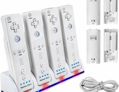 Stacja ładująca kontrolery Nintendo Wii + 4 baterie – zdjęcie 1