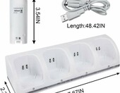 Stacja ładująca kontrolery Nintendo Wii + 4 baterie – zdjęcie 3