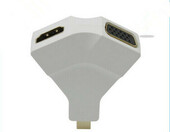 Przejściówka mini DisplayPort 1.2 na HDMI + VGA 2Kx4K EL-3600VH-B – zdjęcie 3