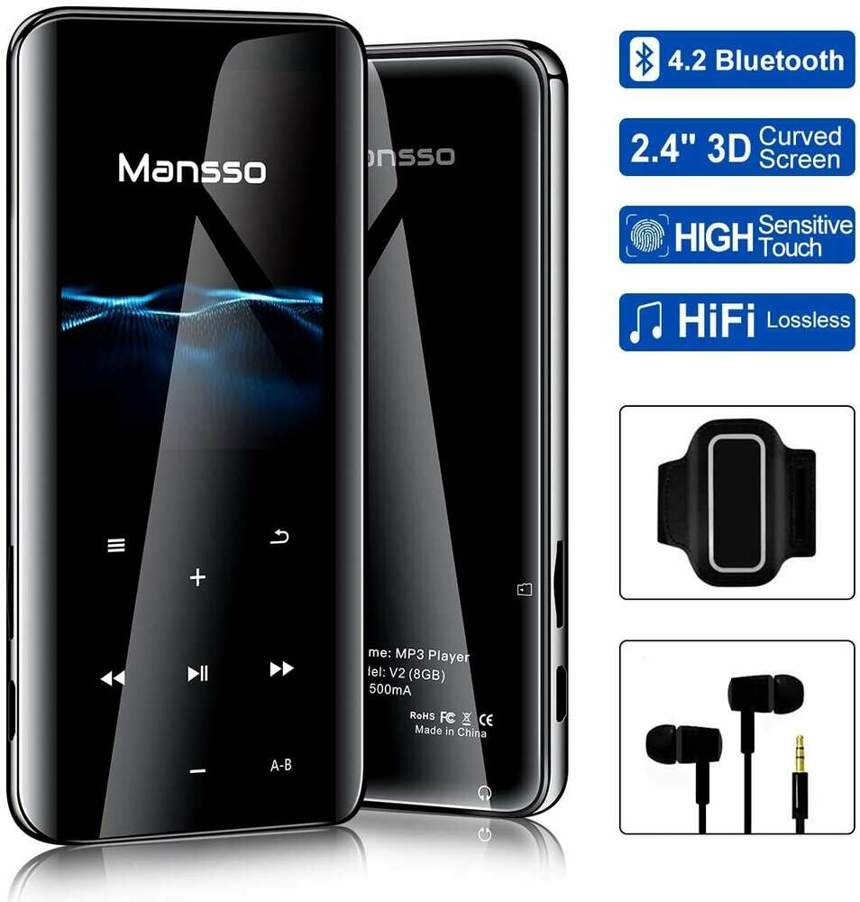 Dotykowy odtwarzacz MP3 2.4 cali ekran Mansso V2 8GB
